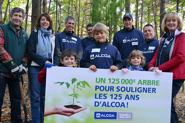 125 000 arbres pour les 125 ans d’Alcoa- Photo : Alcoa Canada