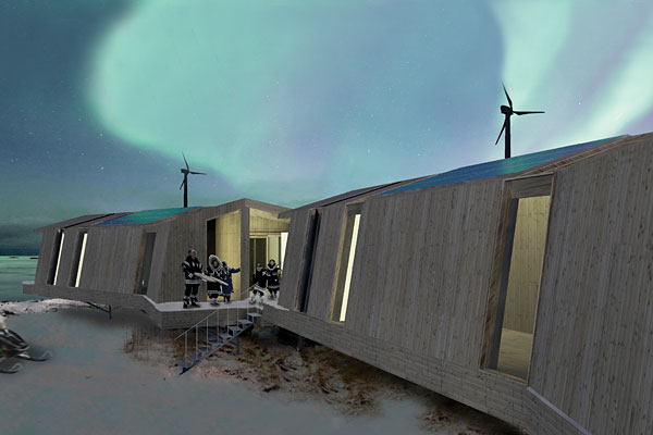 Habitations sociales pour la communauté inuite du village de Quaqtaq - Image : J