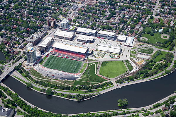 Le projet de réaménagement du parc Lansdowne, à Ottawa.