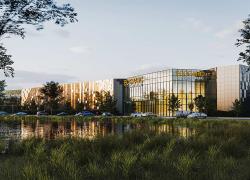 Le futur campus industriel Écoparc de Saint-Bruno-de-Montarville vise la carboneutralité.  Crédit : Montoni