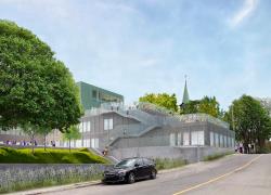 L'école Stadacona de Québec est le premier Lab-École à accueillir des élèves. Crédit : ABCP architecture