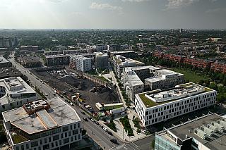 Image aérienne de l'écoquartier du Technopôle Angus. Crédit : SDA
