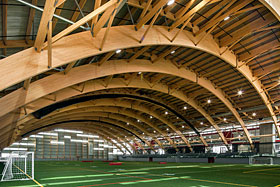 Stade TELUS - Université Laval - Prix d’excellence Cecobois 2014, Bâtiment institutionnel de plus 1 000 m2 - Photo de Stéphane Groleau