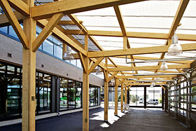 Marché Public de Lévis - Prix d’excellence Cecobois 2014, Aménagement extérieur - Photo de Alexandre Guérin