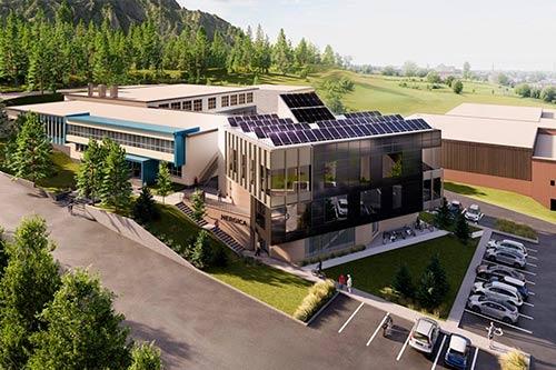 Le futur pavillon de Nergica produira plus d'énergie qu'il n'en consommera. Visuel : Bang − Groupe A, architectes en consortium
