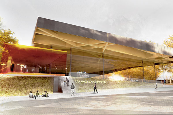 Centre de soccer de Montréal - Image : Saucier + Perrotte / HCMA Architectes