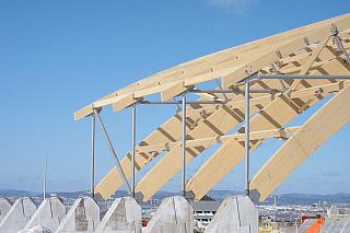 Cecobois vise à réduire le carbone intrinsèque des matériaux structuraux des bâtiments. Crédit : Véronique Audet