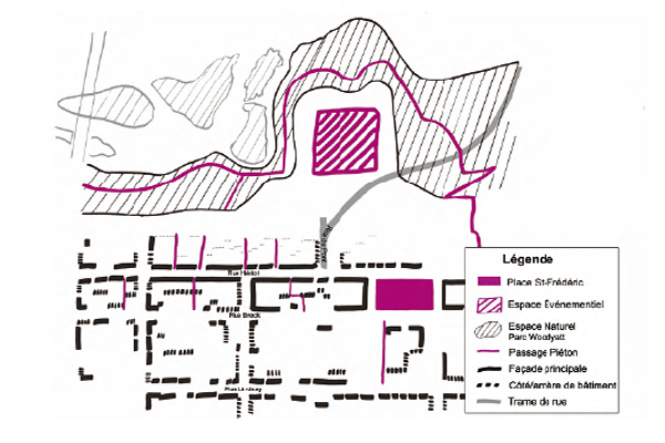 Parc Woodyatt et Place Saint-Frédéric : un défi d'arrimage 