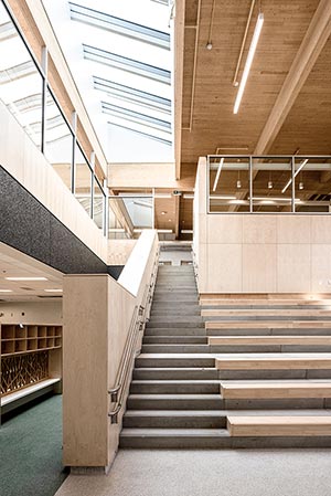 L'école de l'Archipel se distingue par sa conception écoresponsable et durable. Crédit : Antoine Fortin