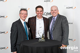 Francois Dépelteau (Cofely Services), Jean Nadon (Résidence Riviera) et Martin Bazinet (Cofely Services) - Photo de AQME