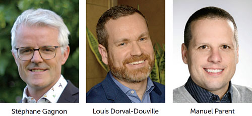 Stéphane Gagnon, Louis Dorval-Douville et Manuel Parent