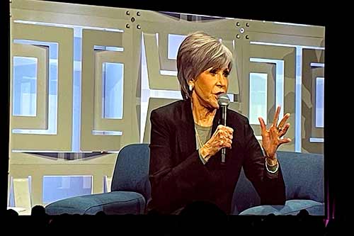 L’actrice et activiste Jane Fonda était présente à Greenbuild 2022 à titre de présentatrice. Crédit : Hugo Lafrance