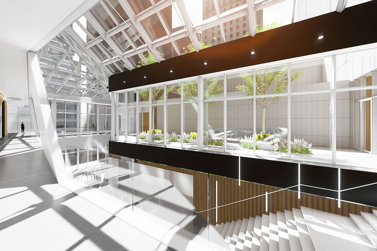 Les espaces intérieurs du nouvel édifice de HEC Montréal favoriseront la santé et le bien-être des occupants - Image : Provencher_Roy