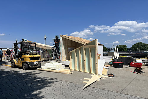 Le bâtiment construit par Bâtiment Passif Québec. Crédit : Laetitia Arnaud-Sicari