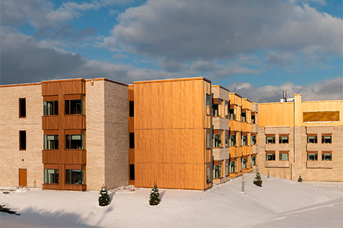 La maison des ainés et alternative de Sherbrooke vise une certification LEED. Crédit : Martin Blache