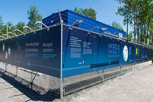 Le microréseau électrique de Lac-Mégantic se pose en tant qu’emblème de la transition énergétique au Québec. Crédit : Hydro-Québec