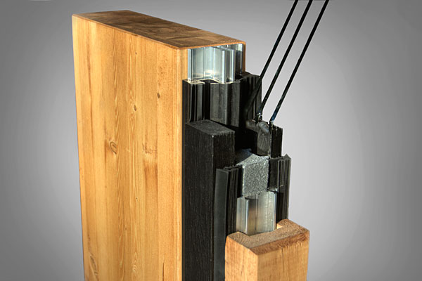 Un mur vitré en bois - Photo : IC2 Technologies