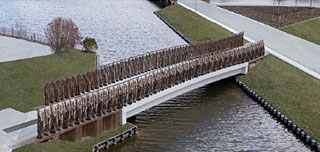 Pont en fibres de lin