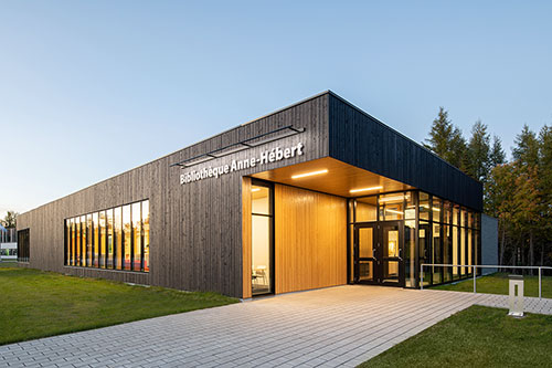 La bibliothèque Anne-Hébert. Photo : David Boyer