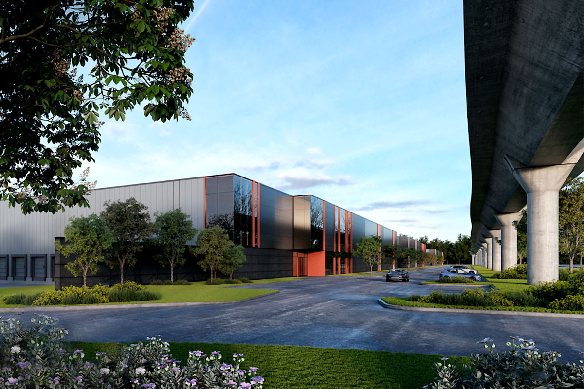 Le campus industriel carbone zéro de Rosefellow à Kirkland sera composé de trois bâtiments.  Crédit : Archimed Studio