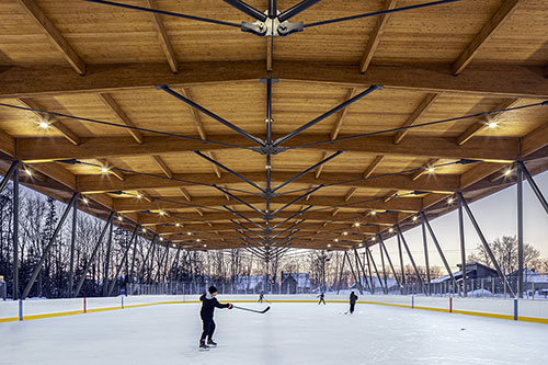 La patinoire du parc des Saphirs. Photo : Stéphane Groleau