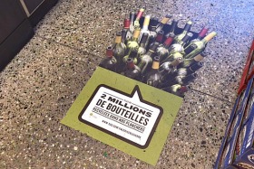 La SAQ du Marché Jean-Talon, à Montréal, constitue aujourd’hui une véritable vitrine sur des solutions novatrices intégrant du verre recyclé postconsommation. - Photos de la SAQ