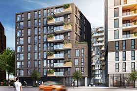  construction d’un ensemble immobilier mixte s’inspirant des principes du concept Transit-Oriented Development (TOD). - Photo : Cosoltec inc. et Lemay