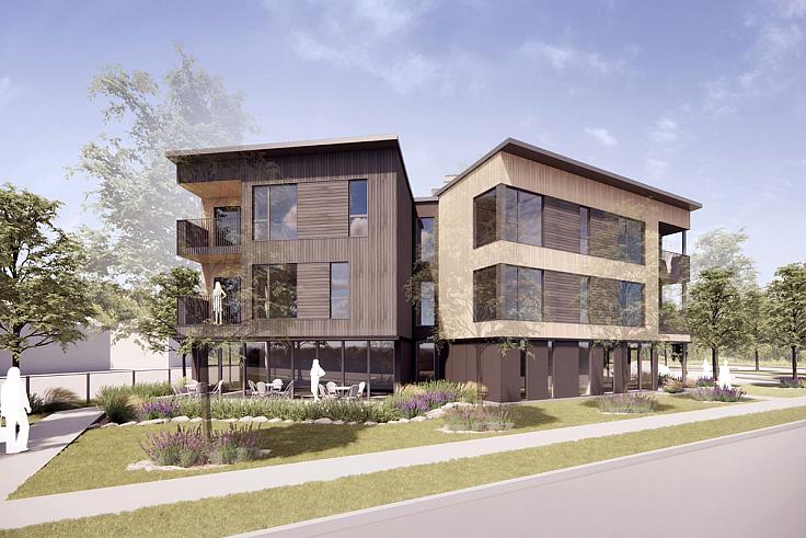 La Coopérative au Cœur des Collines permettra d’offrir des logements abordables à des personnes âgées autonomes et semi-autonomes, tout en conjuguant efficacité énergétique. Crédit : Rose Architecture