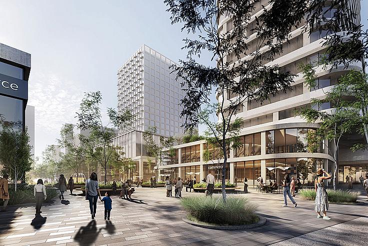 À terme, ce sont 7 000 unités résidentielles et un parc linéaire qui seront construits sur un vaste site dans l’est de Montréal. Crédit : Groupe MACH
