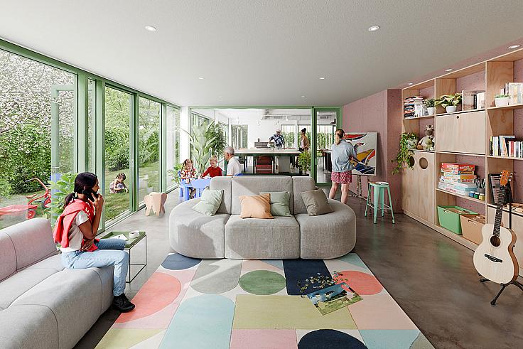 Le projet, qui comprendra au total 58 unités d’habitation, allie durabilité et communauté. Il s’agit du premier cohabitat dans la métropole. Crédit : Village Urbain