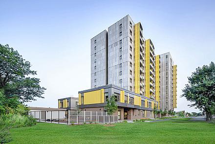 L’Albédo, situé à Québec, est l’un des lauréats pour les Prix du bâtiment durable, dans la catégorie Habitations inspirantes. Crédit : Lafond Côté architectes engagés 