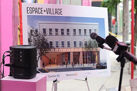 Annoncé le 9 juin, le montant servira à la poursuite des travaux de réhabilitation du bâtiment situé au 929, rue Sainte-Catherine Est, qui accueillera Espace+Village, un futur complexe communautaire LGBTQIA2S+ d'Espace LGBTQ+. Crédit: Espace LGBTQ+