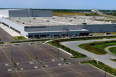 Le centre de distribution Ikea de Beauharnois est certifié LEED Argent. Photo : IKEA Canada Limited Partnership 