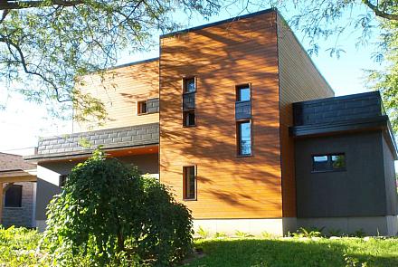 La Maison Ozalée, à Montréal, devient le premier Bâtiment Passif Certifié au Québec. - Photo : Alias Architecture