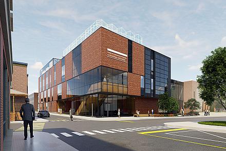 Le Pavillon Pellerin-Marmen de l’UQTR : un laboratoire de durabilité. Crédit : NFOE