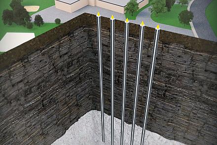 Un système géothermique comportant cinq puits à colonne permanente sera mis en place aux abords de l’école primaire de la Clé-des-Champs, à Mirabel. Image : Massouh bioMÉDIA pour Polytechnique Montréal