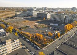 Un appel à projets a été lancé en juin, visant à requalifier le site se trouvant au 150, rue de Louvain Ouest, dans l’arrondissement d’Ahuntsic-Cartierville. Crédit : Reinventing Cities