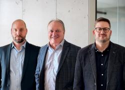 Le nouveau leadership en urbanisme et aménagement urbain de Ædifica (de gauche à droite) : Marc-Olivier Blouin, André Brodeur et Marc-Olivier Deschamps. Crédit : Ædifica