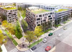 La construction des infrastructures de l’écoquartier Angus, dans le centre-est d