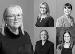 Marie-Christine Dubé poursuivra son mandat à titre de présidente de l’APDIQ, appuyée par Mélanie Boivin, vice-présidente; Josée Beaucaire, secrétaire; Marco Brissette, vice-président et Audrey Fiola, trésorière.  Photo : Benoit Desjardins