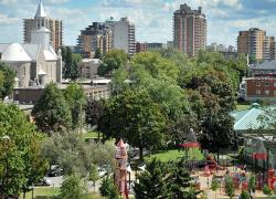Une image d'un parc situé dans l'arrondissement de Saint-Léonard. Crédit : Ville de Montréal