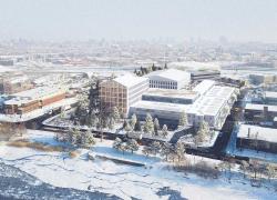 Les ateliers Cabot, projet lauréat de la 2e édition du C40 Réinventer Montréal. Crédit: Sid Lee Architecture. 