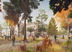 Les ateliers Cabot, lauréat de Réinventer Montréal 2020-2021. Crédit : Sid Lee Architecture.