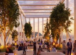 Ce complexe de 300 000 pieds carrés de classe « AAA » serait conçu pour notamment loger le siège social de la future Banque de la défense, de la sécurité et de la résilience (DSR). Crédit: Sid Lee Architecture