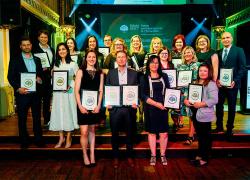 La cérémonie de remise des certifications BOMA BEST® tenue dans le cadre du Gala Défi énergie. Crédit : BOMA Québec