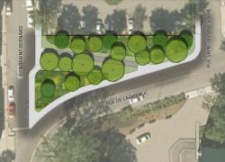 Un premier projet de déminéralisation, au profit d’espaces verts, est en cours sur la rue Bouffard, dans le quartier Saint-Sauveur. Image : Ville de Québec