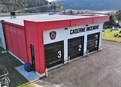 La caserne incendie de Matapédia a été réalisée avec une structure en bois. Crédit : Municipalité de Matapédia 