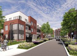 Une image du Quorum Bourdon, qui fait partie des projets qui permettront d'offrir plus de 800 unités d'habitation. Crédits : Arrondissement de Saint-Laurent/Ville de Montréal.