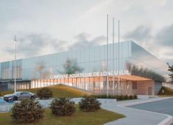 Le projet du complexe aquatique de Longueuil intégrera plusieurs mesures durables. Image : Ville de Longueuil
