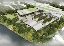 Le nouveau complexe multifonctionnel, situé sur le boulevard Curé-Labelle, intégrera des mesures de développement durable et d’efficacité énergétique. Crédit : BC2